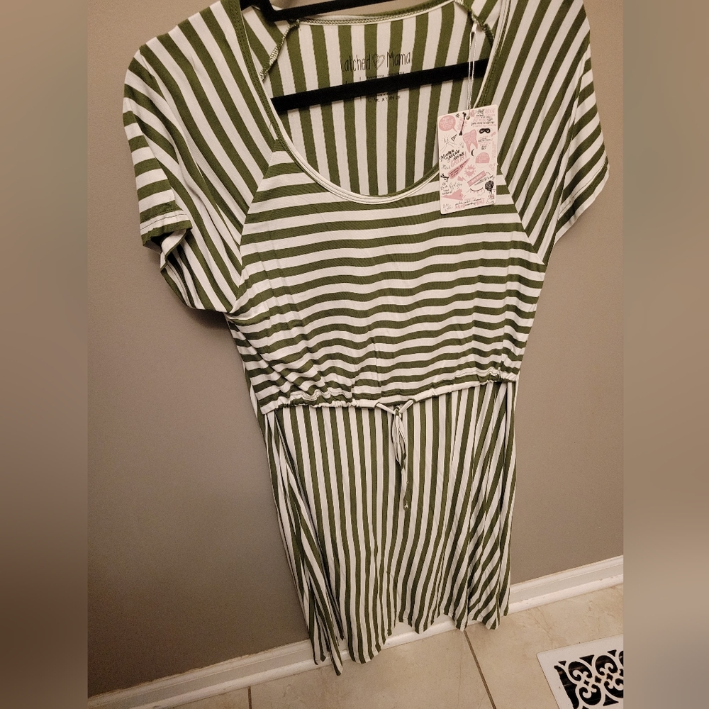 Latched mama Drawstring dress NWT Size L